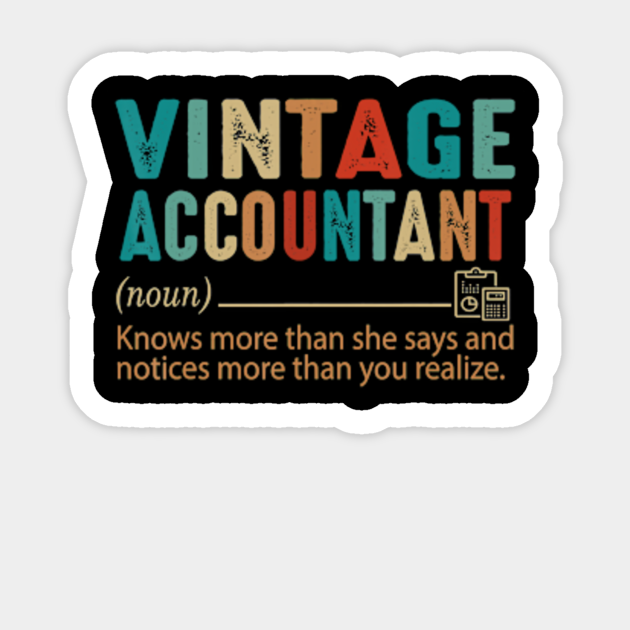 Accountant CPA Bookkeeping Noun Vintage Accountant Cpa Bookkeeping